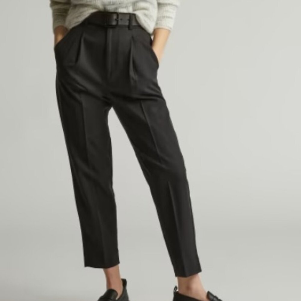 Everlane Draper Tapered Pant - Black - size 6